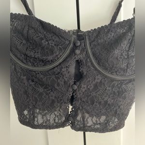 Princess Polly black corset top, size small, new without tags.